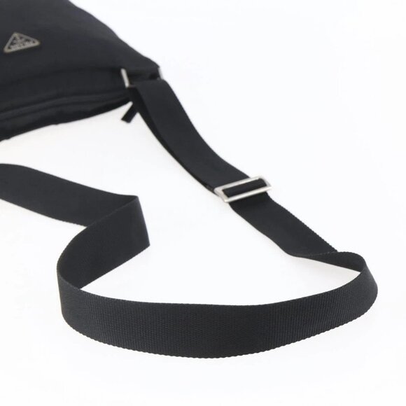 PRADA Shoulder Bag Nylon Black Silver Auth - Picture 8 of 16